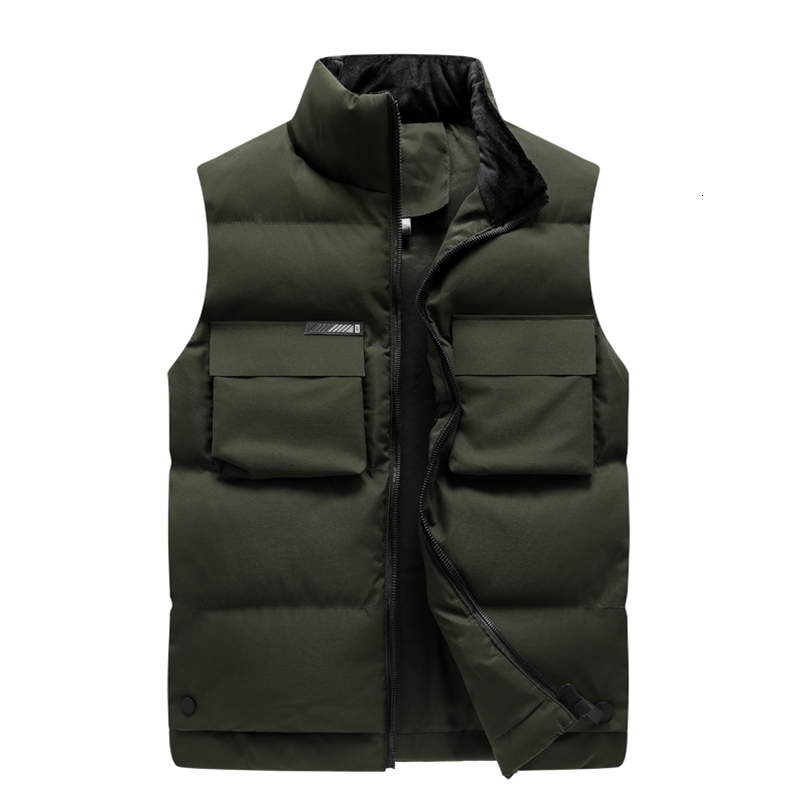 High Quality Autumn and Winter Men's Vest Jacket Sleeveless Jacket Warm Large Size M-8XL Windproof Warm Vest Couple Men Chaleco 211105