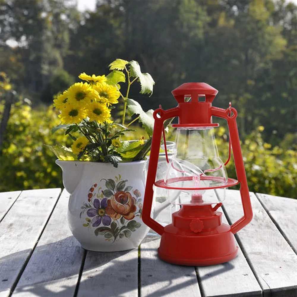 Vintage Lantern Camping Light Battery Powered LED Candle Tent Kerosene Lamp Portable Lights Outdoor Garden Christmas Decoration J250925