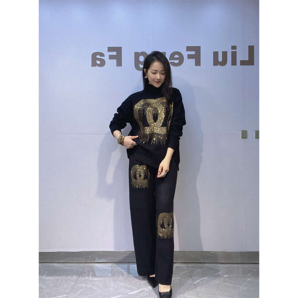 Casual Sequins Pullover Long Sleeve Sweatershirt Oversized 2 Piece Sets Women 2025 Spring Autumn Loose Pant Sets