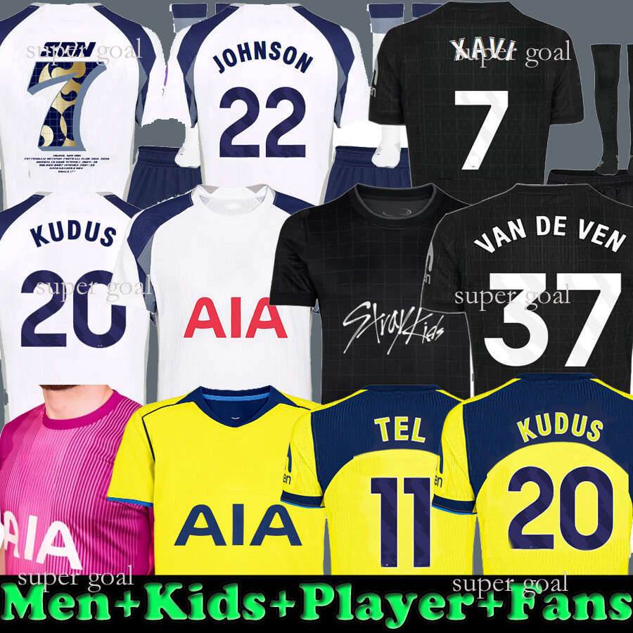 25 26 SON RICHARLISON Soccer Jerseys GIBBS WHITE Kudus 2025 2026 Xavi Simons Football shirt VICARIO KULUSEVSKI SOLANKE third Palhinha Vuskovic Fans players Men