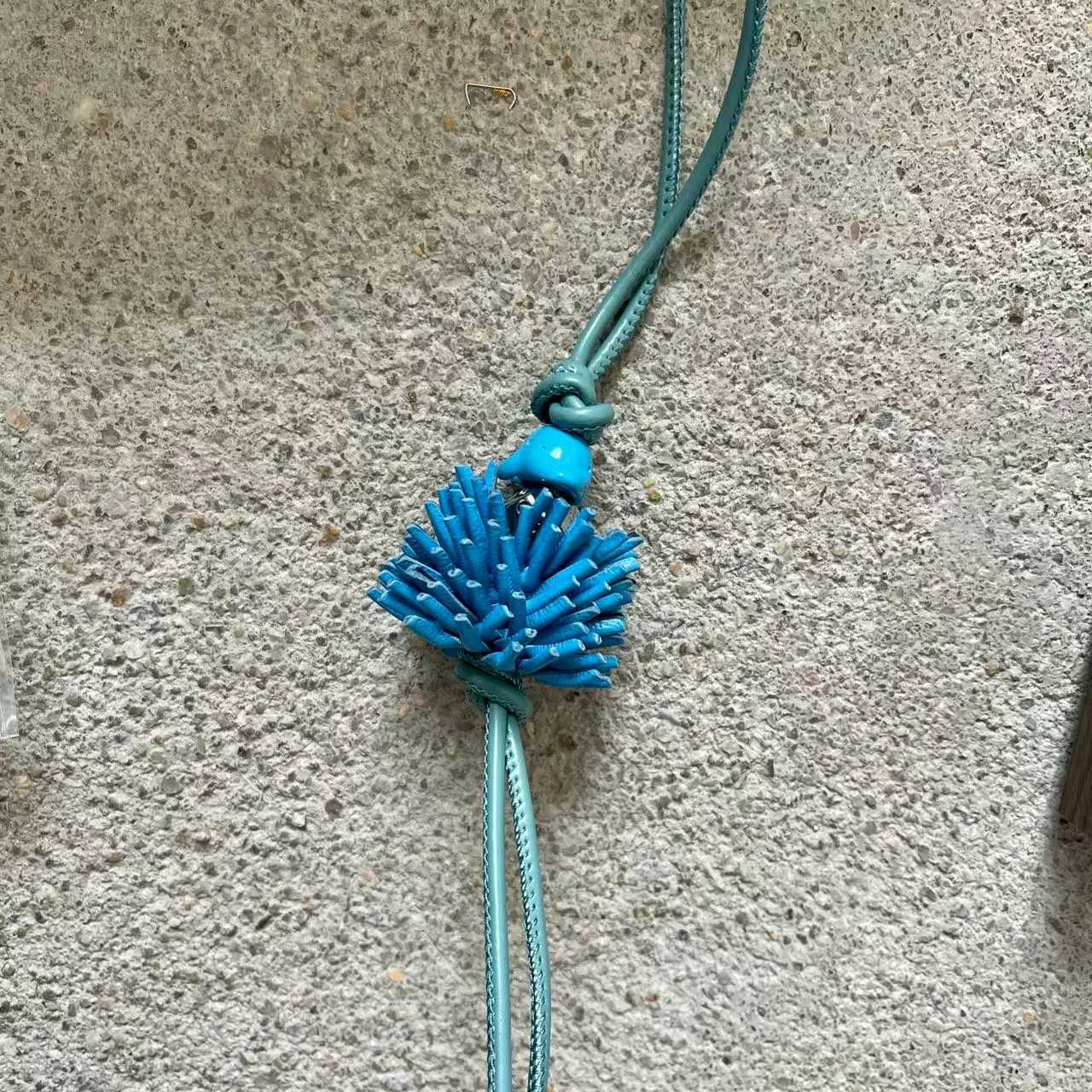 Ocean Theme Beaded Pendants DIY Handmade Lambskin Leather Bag Charms for Purse Keychain Car Decor Y250925lp