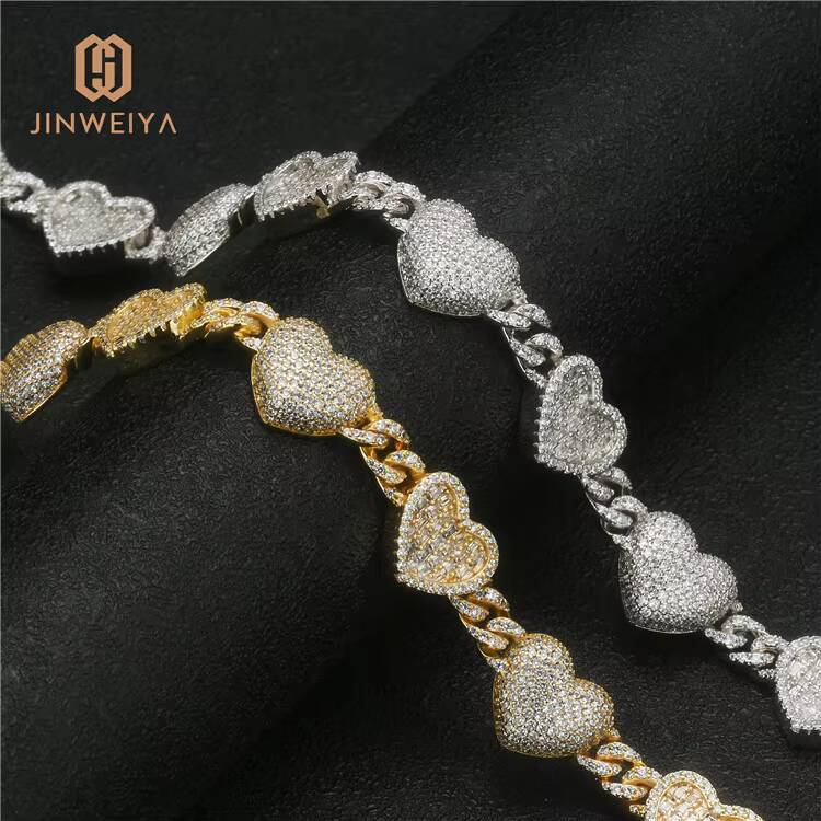 Popular Gold and Silver Plated Copper Iced Out New Men Plated Gold Necklace Hip Hop Style