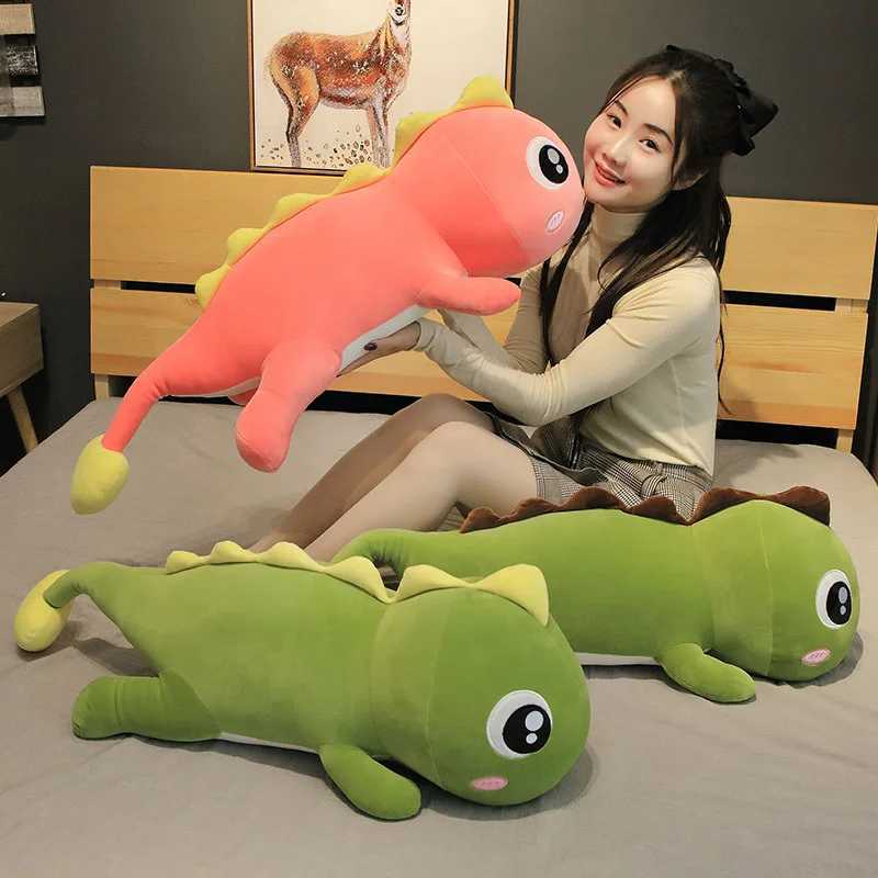 60cm Giant Dinosaur Stuffed Plush Toys Doll Pillow Sleeping Kawaii Big Decoration Animal Doll soft Pillow For Kids Birthday Gift C250925