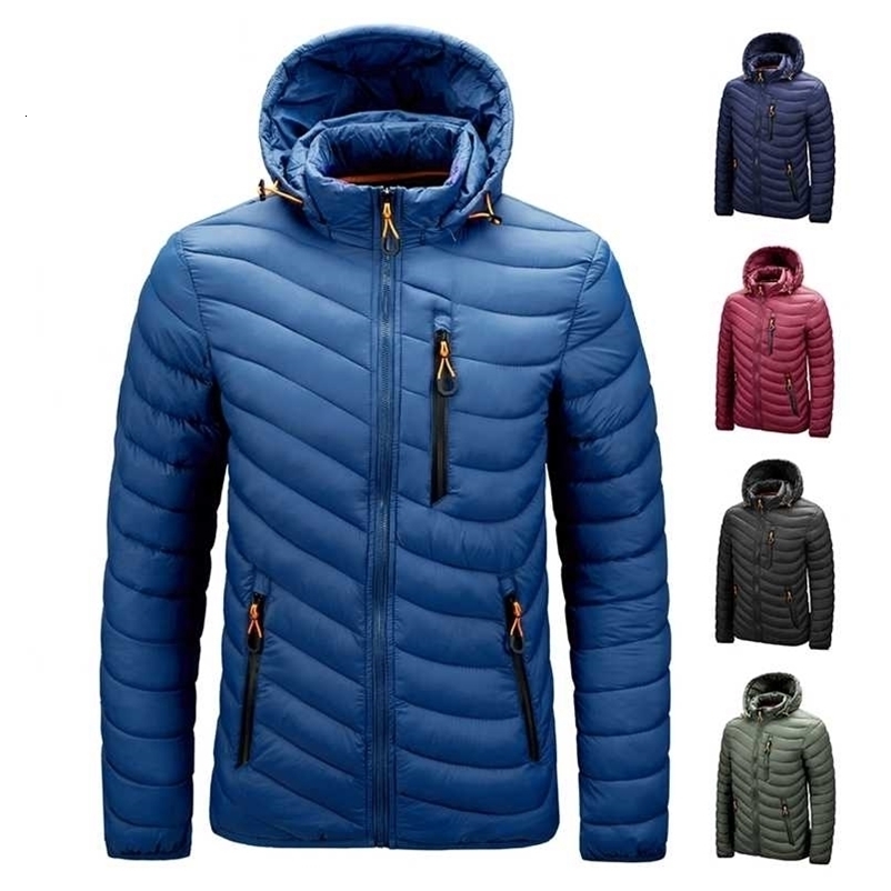 TFU Men's Autumn Winter Vintage Classic Hooded Warm Parkas Jackets Coat Men Outwear Casual Detachable Hat Outfits Parka Men 211014