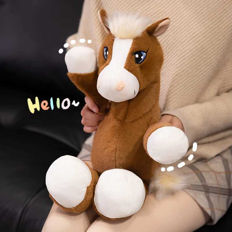 22cm Cute Big Eyes Horse Plush Dolls Soft Catton Stuffed Animal High Quality Plush Toys Classic Birthday Gift For Childrens C250925