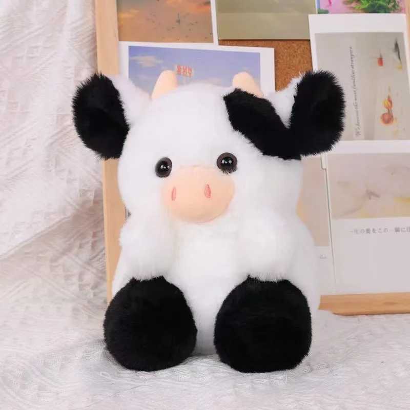 2024 New Cow Strawberry Doll Cute Cow Plush Toy Pink Black Sitting Cow Plush as a Home Decoration Ornament for Your Girlfriend C250925