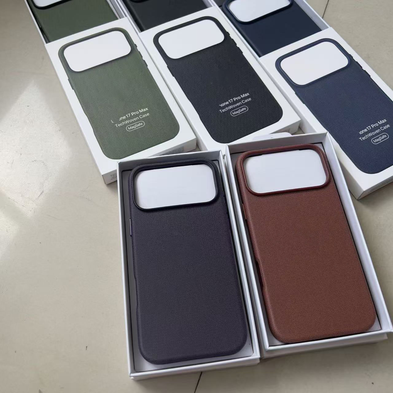 Offical Magsafe TechWoven Phone Case For iPhone 17 Pro Max 17pro Cases Wireless Charging Back Cover With Box