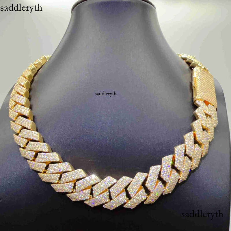 moissanite necklace designer jewelry cuban k chain Iced Out Pass Dia Tester Sterg Sier Necklace Vvs Moissanite chains for men necklaces da