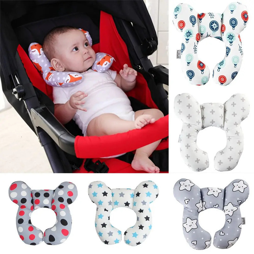 Protective Travel Car Seat Head And Neck Pillow Soft Neck Support Pillow Children U Shape Headrest Head Protection Cushion 250514