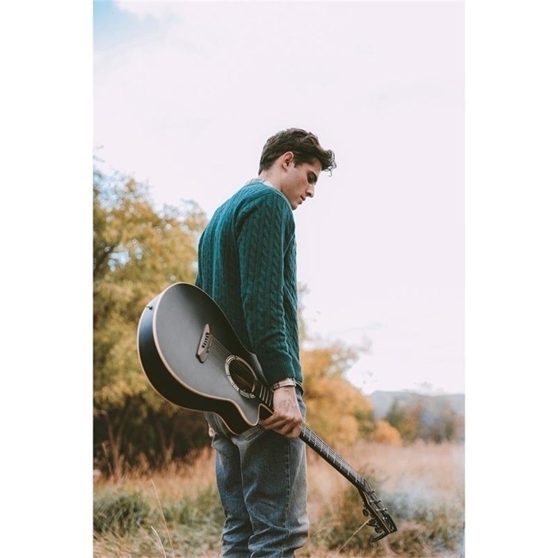 Autumn Winter Cable-Knit Sweater Men Wool Blend Warm Knitwear Classical Pullovers Knit Jumper SJ121220 201203