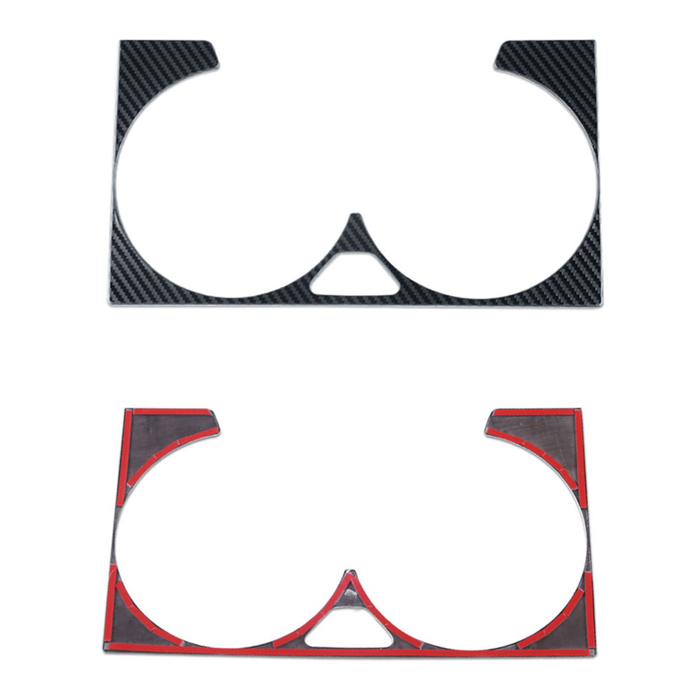 Car Carbon Fiber Stainless Steel Water Cup Holder Cover Decoration for Mercedes Benz GLE W167 & GLS X167 & GLE Coupe C167 2020-2025 Interior Upgrade A