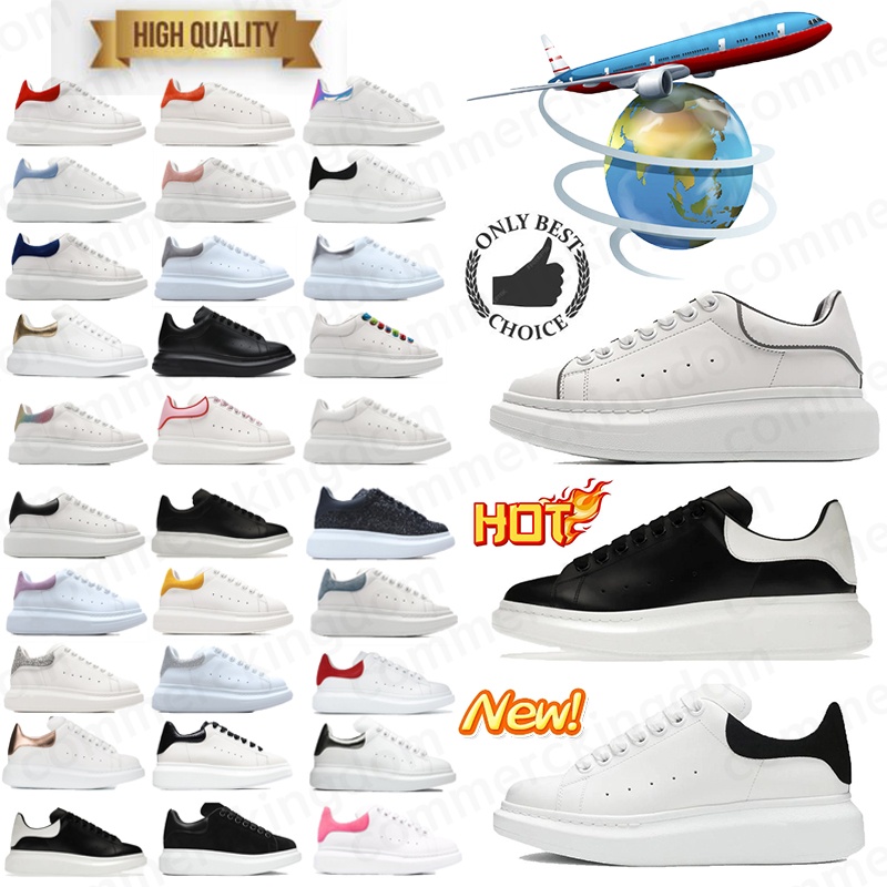 Fast delivery designer casual shoes for men women Triple Black White Rose Gold Leather Suede platform men trainers sneakers outdoor shoes 36-45