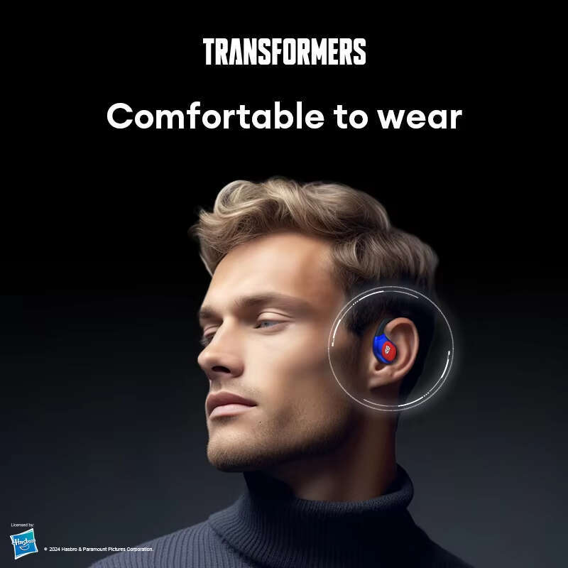 DHgargets TRANSFORMERS TF-T18 Wireless Ear Hook Headphones - HIFI Stereo Sound, Sport Earbuds, Long Endurance, Ideal Gift for Fans & Athletes