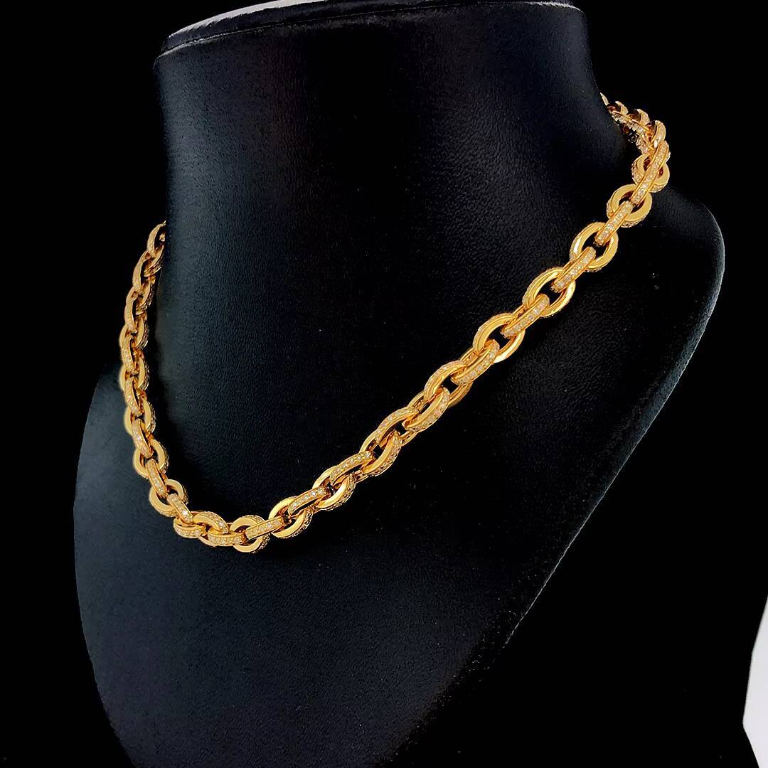 Hip Hop Customized Trend VVS Moissanite Necklace Bracelet Set 925 Sterling Silver Iced Cuban Link Chain for Party Occasions