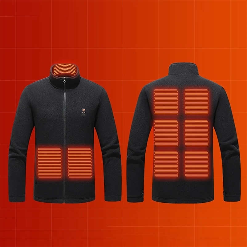 Winter Mens Intelligent Hoodie Fashion Warm Electric Jacket Zone 8 Intelligent Wool Jacket 2025 241203
