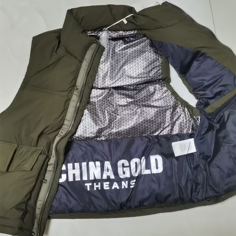 Down Vest Warm Insulated Jacket for Winter Lightweight Puffer Coat with Soft Shell Fabric