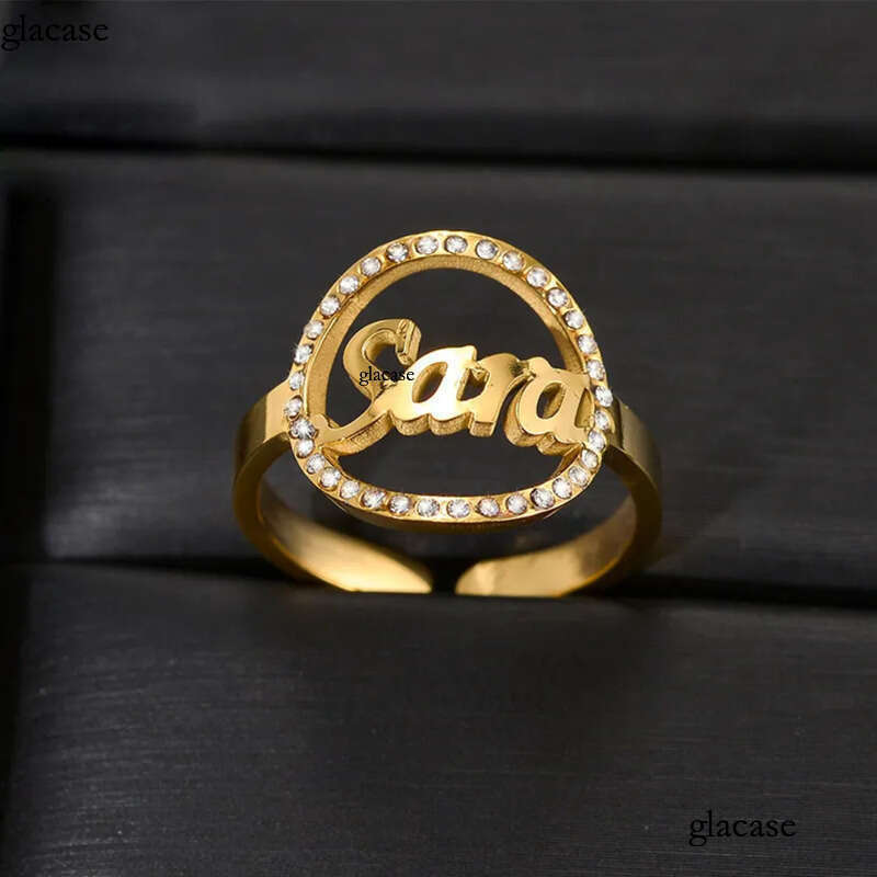 Hip Hop Custom Letters Name Pendant Earrings Ring Bracelet Jewelry Set Mother's Day Gift