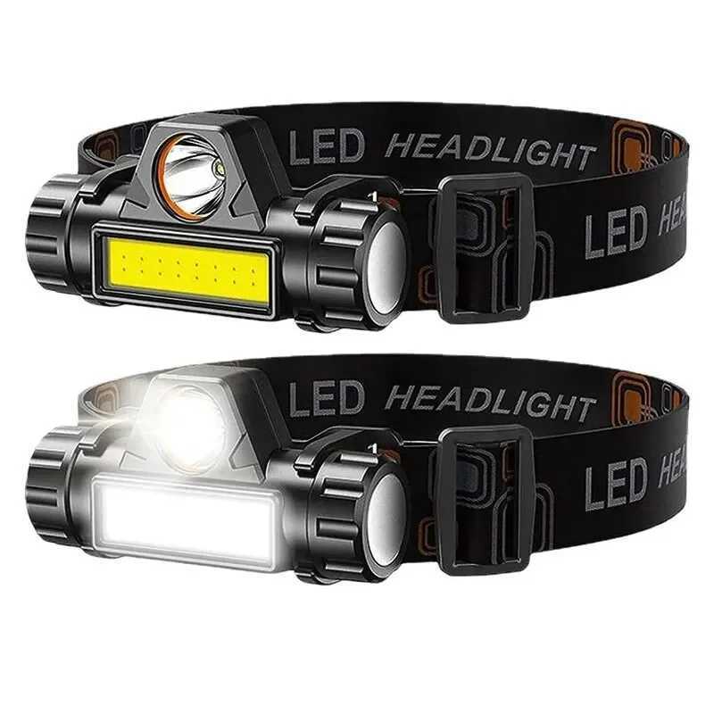 Rechargeable COB LED USB Headlamp Strong Magnetic Powerful Headlight Super Bright Waterproof Head Torch For Outdoor Fishing J250925