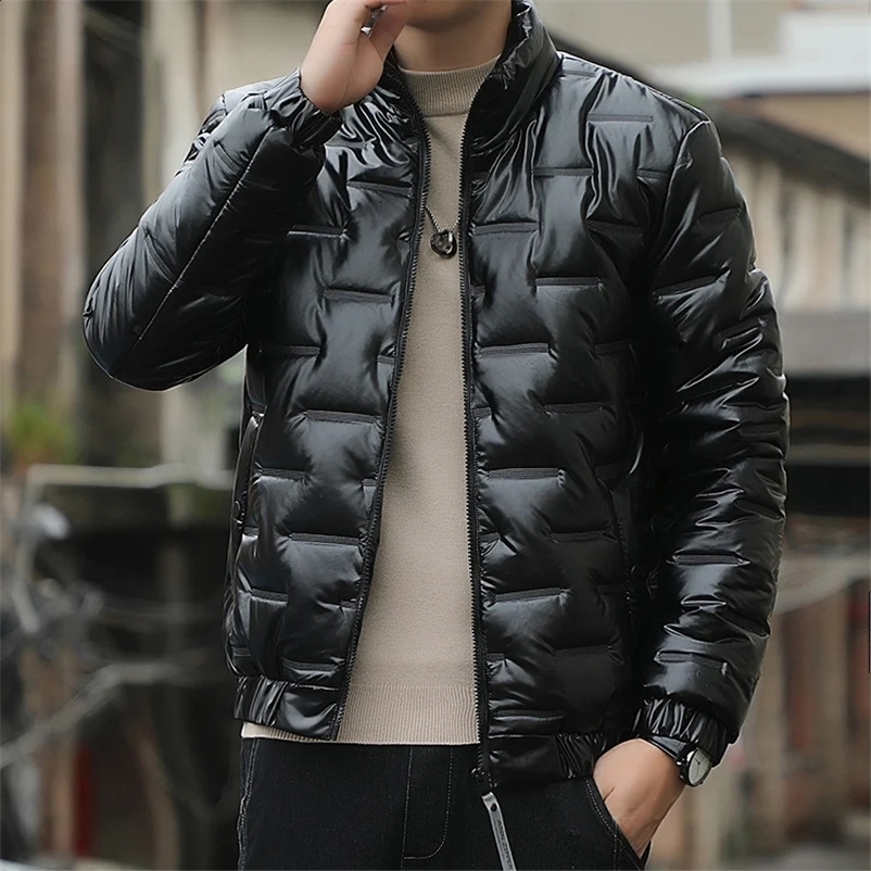 Winter Jackets Men Bright Parka Thickened Warm Waterproof Jackets Male Down Coats 240911