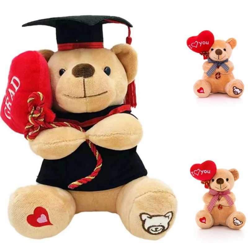 Cartoon Teddy Bear Holding Heart Plush Toys Stuffed Animals Kids Toys Soothing Toys Graduation Christmas Birthday Gifts C250925