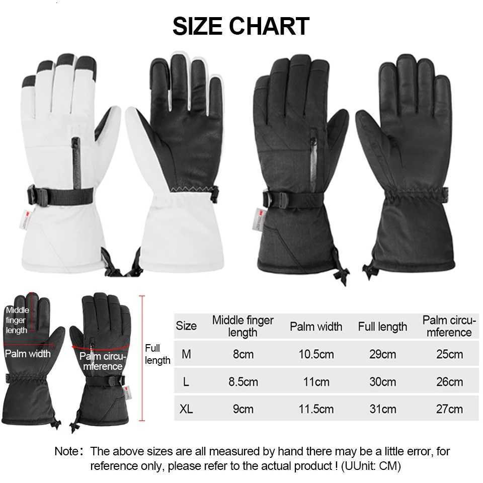 LOOGDEEL Ski Gloves Unisex Waterproof Touchscreen Function Warm Snowmobile Snow Snowboard Thermal Gloves Windproof Plush Mittens Z250925