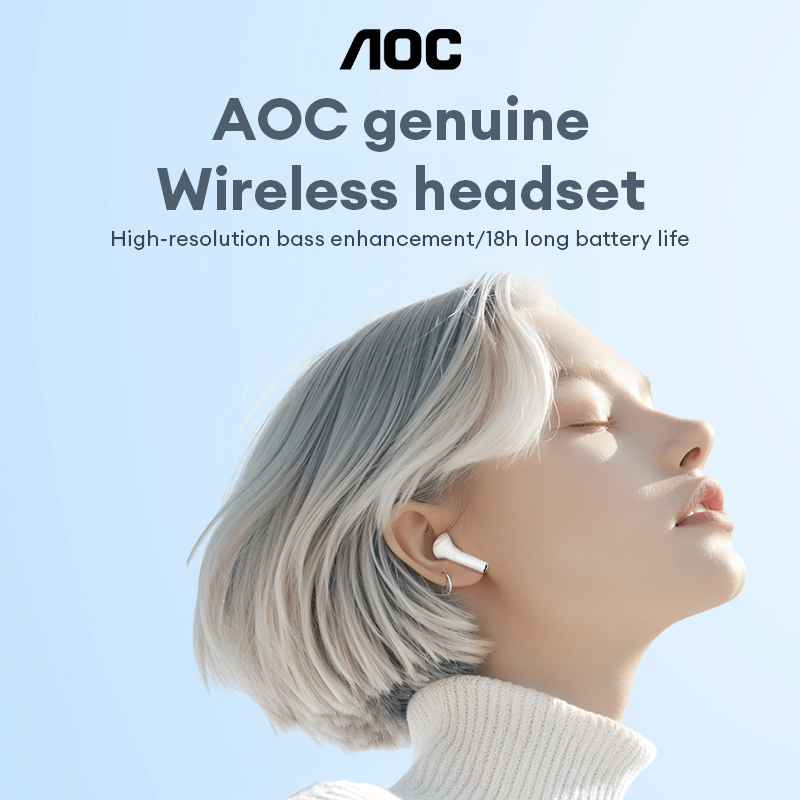 AOC TWS Wireless Bluetooth Earphones ACT2511 Fast Charging Sports Earbuds Long Endurance HD Call With Mic Headset Hi-Fi Sound Quality Music Headphones