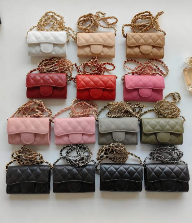 Designer bags Shoulder bag luxury bag mini High quality Bag Plaid Flap Caviar Handbag Chain Leather Double Letter Buckle Luxury women's bags 8937