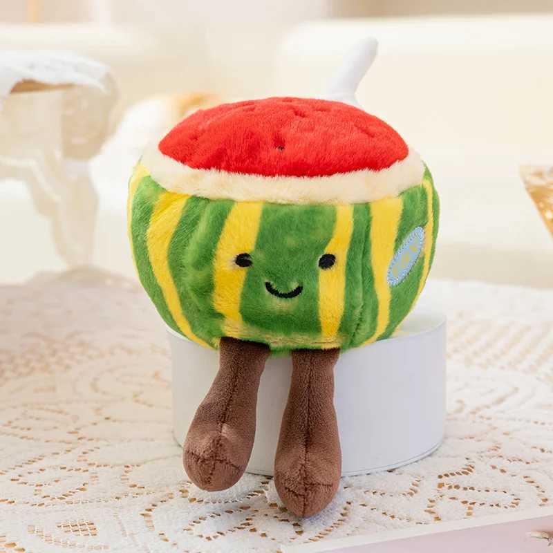 Ecological Fruits Toy Mangosteen Plush Durian Kiwifruit Doll Banana Strawberry Pear Orange Watermelon Pine C250925