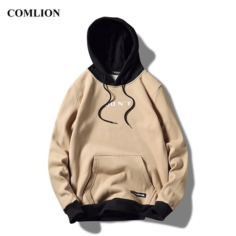 Fashion Hoodie Streetwear Hip Hop patchwork Hooded Jersey Hoody Men's Hoodies Drawstring Pocket Sweatshirts Plus Size C56 201127