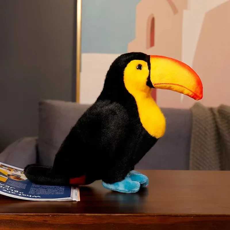 Cute Cartoon Bird Simulation Colorful Parrot Plush Toy Homdecor Stuffed Dolls Soft Animal Dolls Gift for Kids C250925