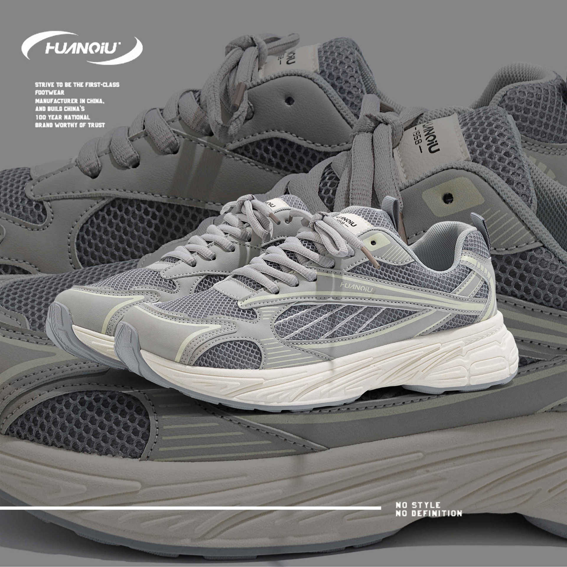 HUAN QIU Free shipping Designer Casual Shoes Thick soled men breathable versatile casual sports shoes fashion