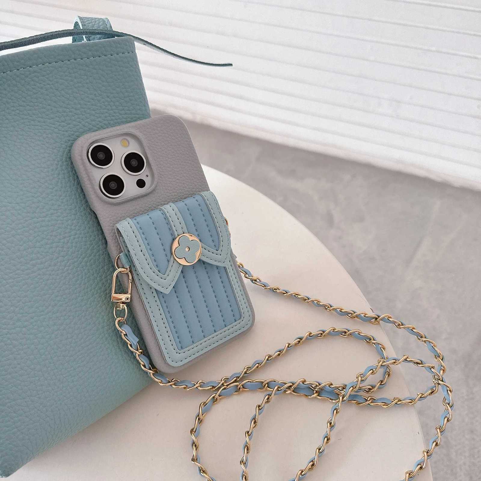 Luxury Crossbody Wallet with Card Holder Phone Case for IPhone 15 14 11 Pro Max 13 12 Mini XR XS Max PU Leather Prntion Cover Y250925