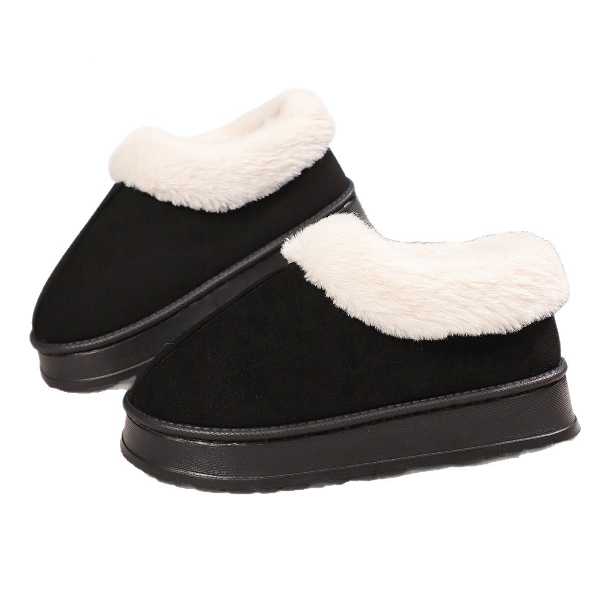 Women's Cotton Shoes Home and Outdoor, Non-Slip, Warm, Plush, Closed-Back, Thickened Winter Slippers for Men ddmymarket