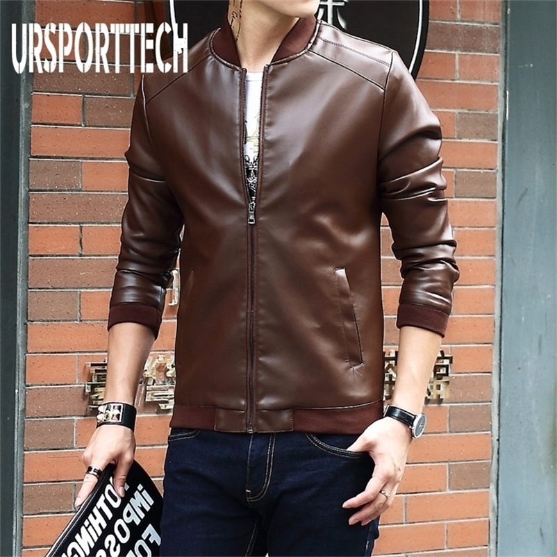 Men's Leather Faux Mens PU Jackets Coats Motorcycle Biker Jacket Men Autumn Winter Clothes Male Classic Winderbreaker Coat 220913