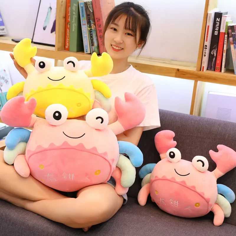 Cute Crab Ocean Small Hairy Plush Toys Creative Ocean Soft Stuffed Animal Crab Dolls Kawaii Plushies Doll Gift Decorations Kids C250925