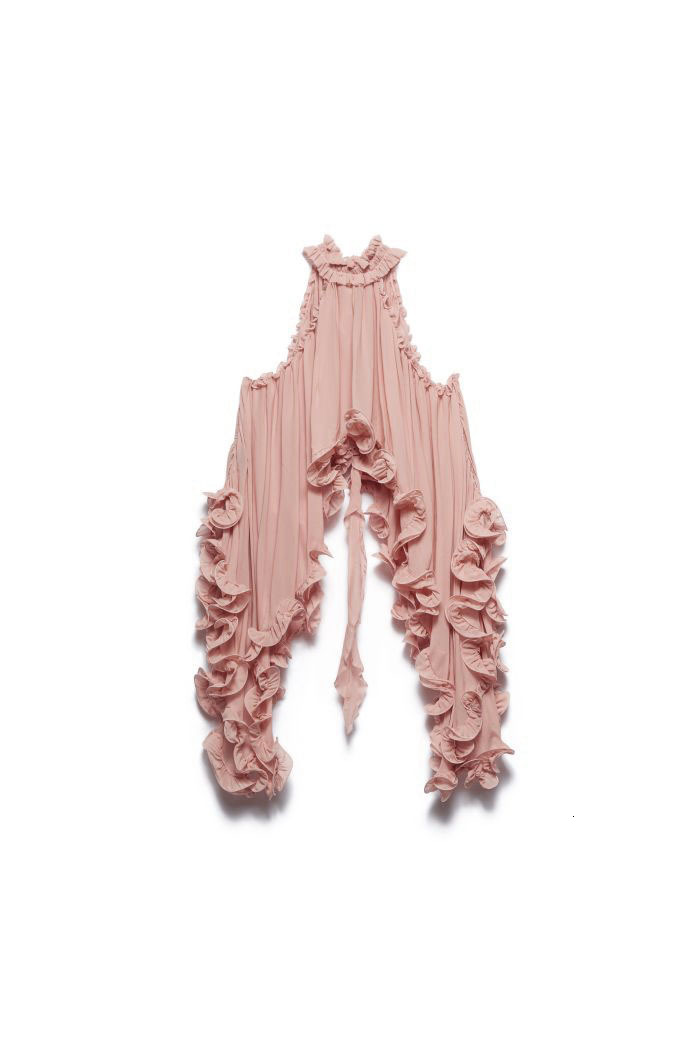 2025 Spring Summer New Ruffle Sleeveless Short Skirt INS Casual Vacation Chiffon Two-Piece Set