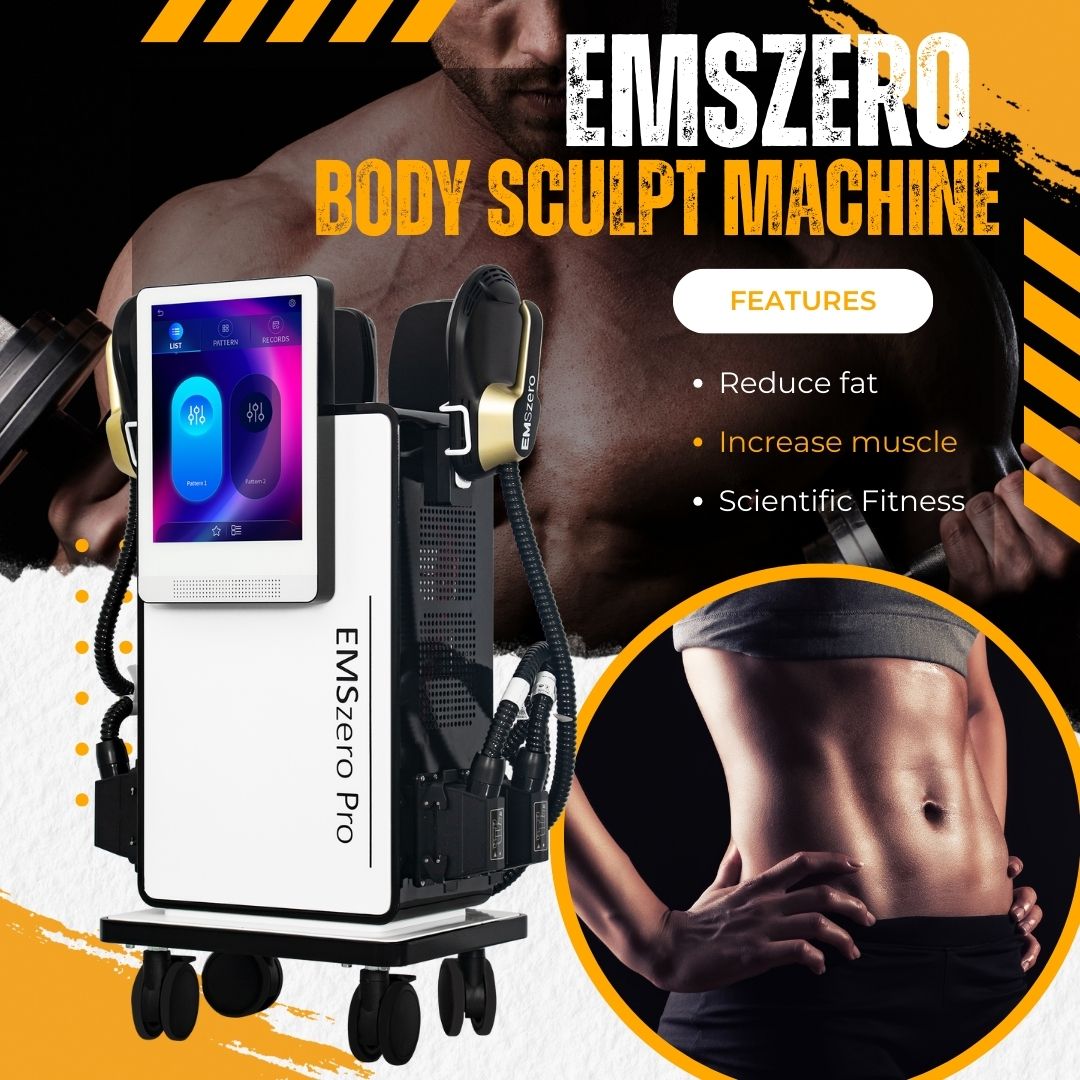 Muscle Building Machine EMSZERO HI-emt Professional Slimming Equipment 15Tesla 6500W Body Shape Non Invasive Body Contouring For Spa Salon And Home Us