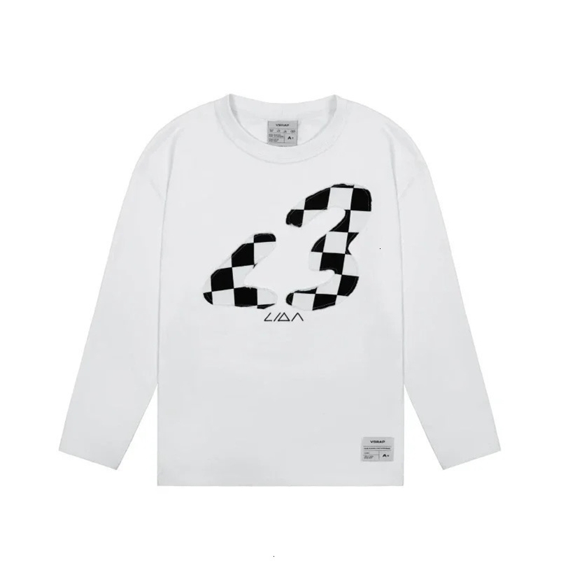 Y2K Lida long sleeved plain striped pattern T-shirt for men Emo Harajuku retro gothic unisex oversized decal 241024