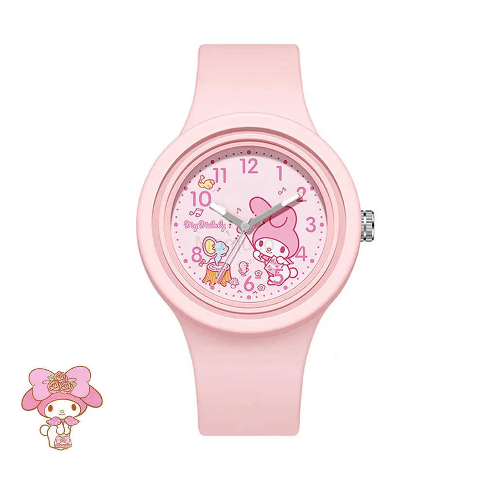 Sanrio Cinnamoroll Watch Kuromi Hello Kitty Silicone Strap Quartz Casual Cartoon Melody WristWatch Girls Children Birthday Gifts L250925