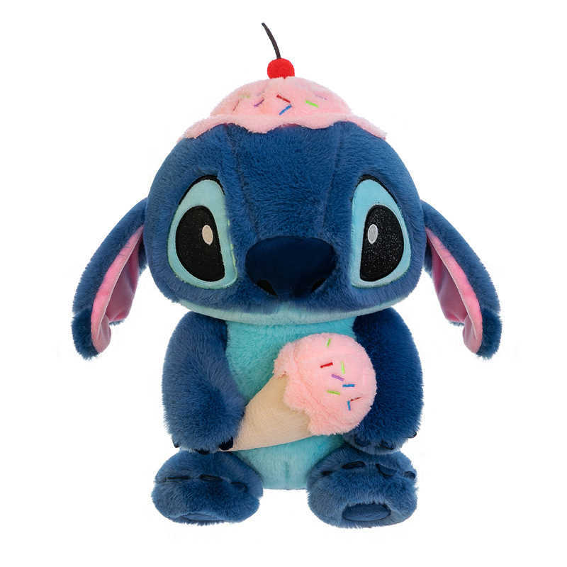 Disney 35CM Disney Lilo Stitch Doll Cartoon Angel Plush Toy Anime Halloween Pumpkin Cosplay Stuffed Kawaii Childrens Birthday Gift W250613
