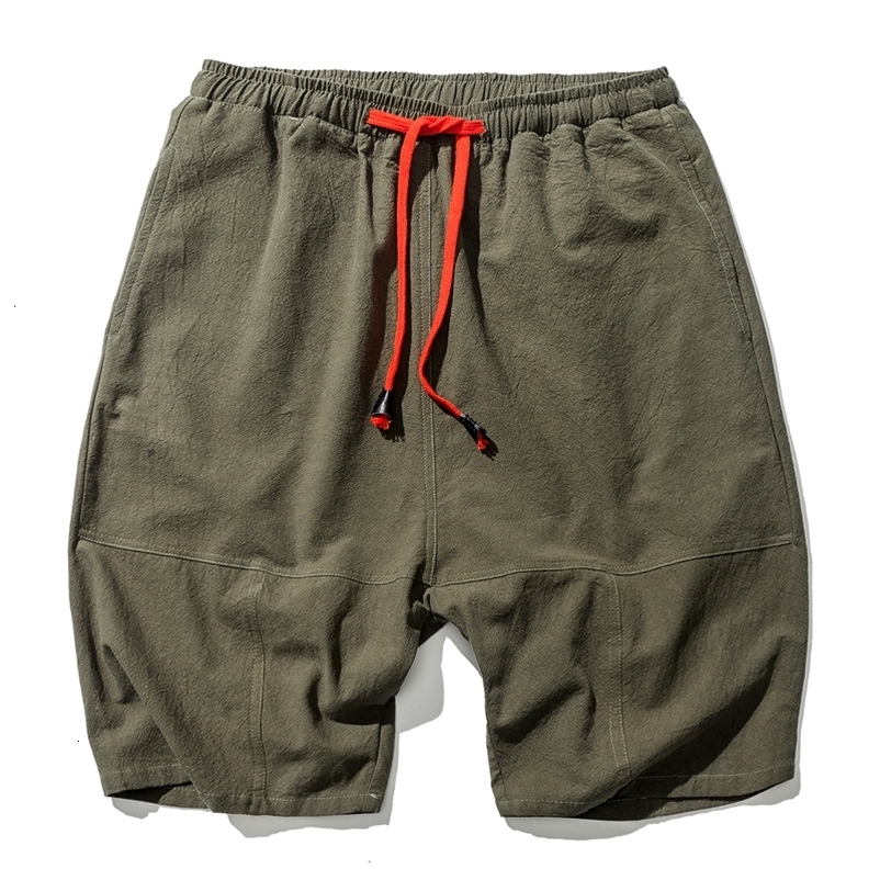 Men's Shorts Summer Style Men Cotton Linen Shorts Bloomers Men Loose Linen Harem Shorts Streetwear Shorts ABZ398 230506