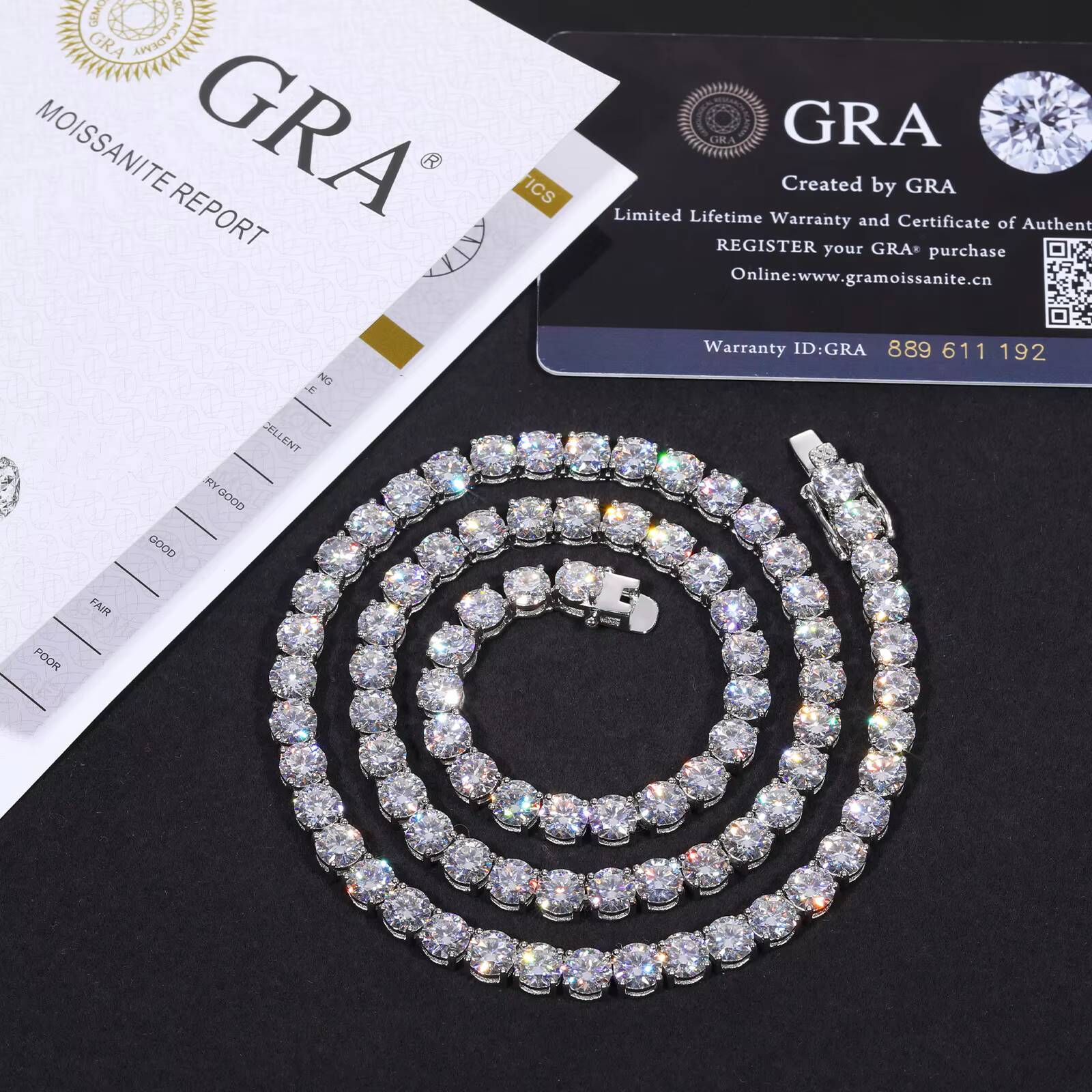 New Version Unisex Moissanite Tennis Chain for Women Original 925 Sterling Silver Gold Man Moissanite Bracelet Chain Hip Hop