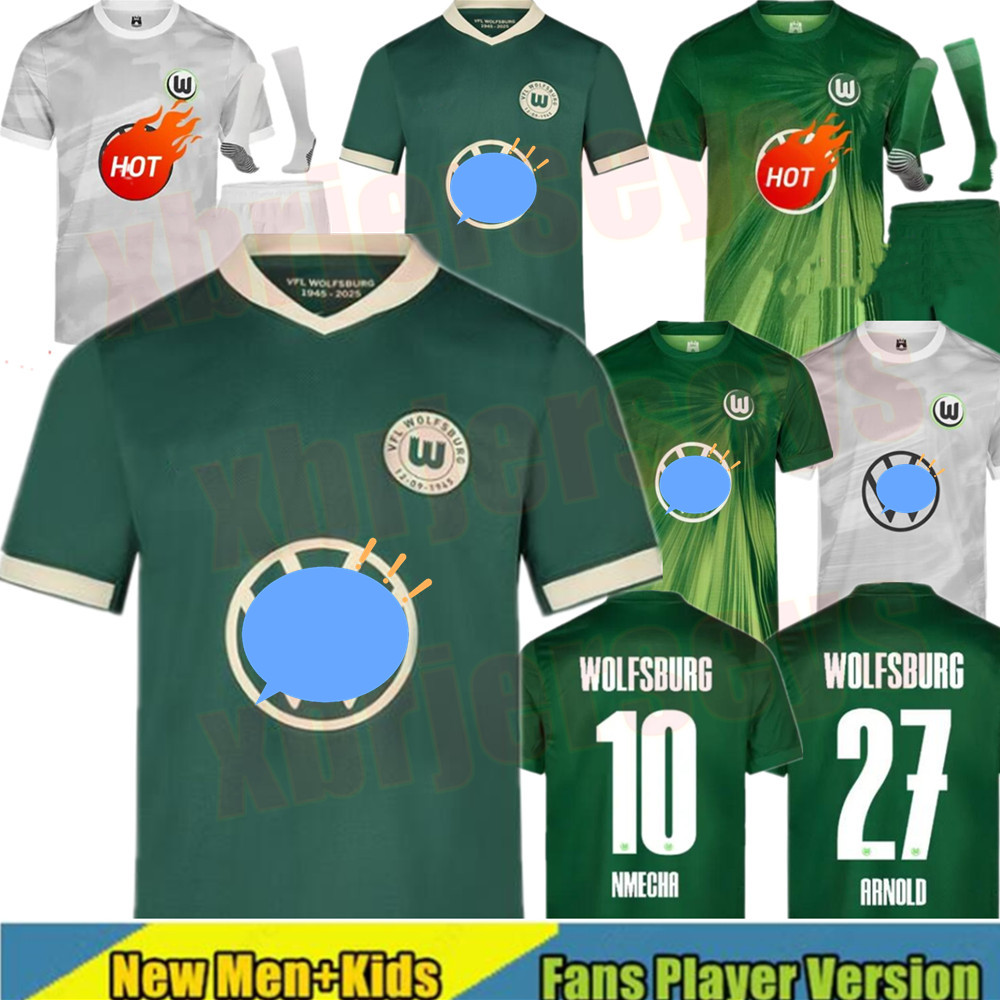 4XL 25 26 Wolfsburg Soccer Jerseys NMECHA WIND LACROIX 2025 2026 Home Ginczek Steffen Shirts Away Roussillon Mehmedi Mbabu Brooks Arnold SVANBERG MAJER