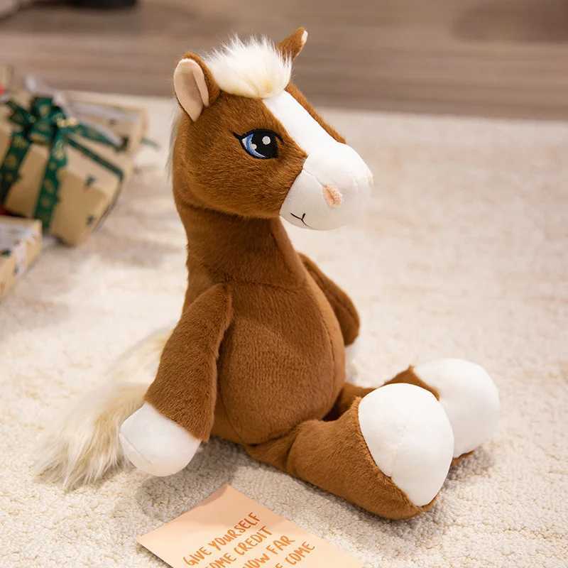 22cm Cute Big Eyes Horse Plush Dolls Soft Catton Stuffed Animal High Quality Plush Toys Classic Birthday Gift For Childrens C250925