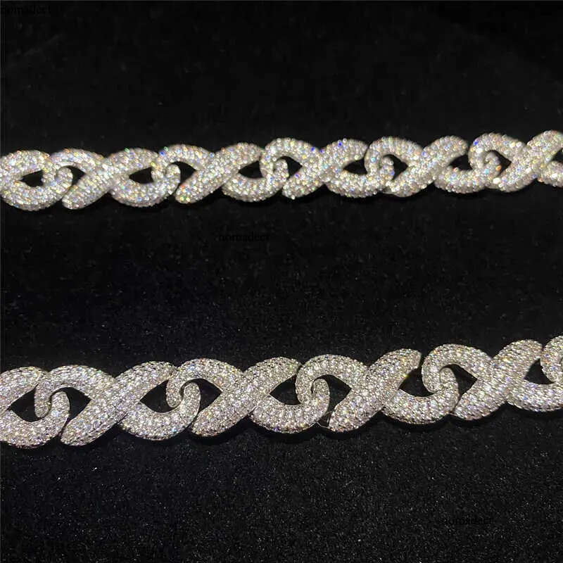 Iced Out Moissanite Cuban Link Chain Classic Box Clasp Hip Hop Men Jewelry Gold Necklace Bling Dia Chains c6