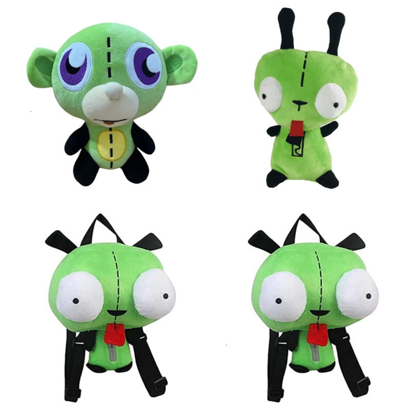 Cartoon alien Invader.Zim Jill dog childrens backpack cartoon schoolbag robot alien monkey plush doll toy 250512