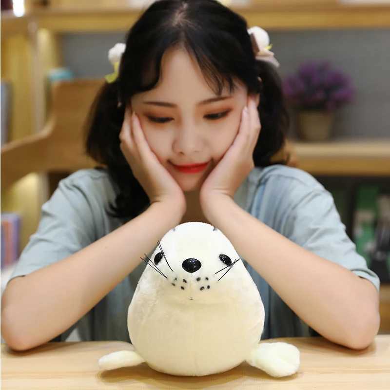 2428cm Cute Sea World Animal White Sea Lion Seals Plush Doll Cute Cartoon Polar Bear Panda Stuffed Toy For Children Kids Girls C250925