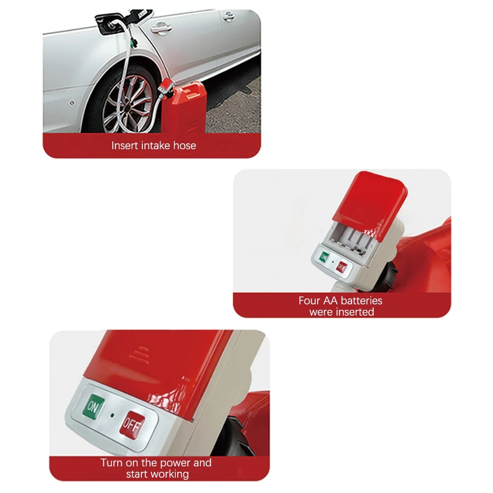 Portable Fuels Pump Battery-Operated Liquid Transfer Pump 9.08l/Min Electric Liquid Pump With 3 Tank Adapter