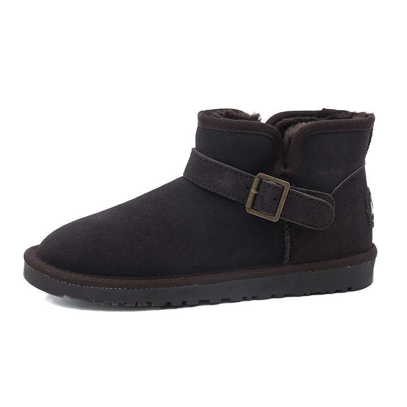 CE designer shoes Free shipping oxhide affordable luxury Winter anti slip snow boots with thick plush cotton shoes Premium