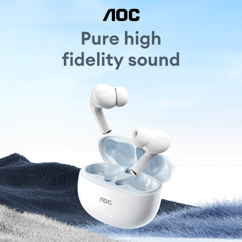 AOC TWS Wireless Bluetooth Earphones ACT2511 Fast Charging Sports Earbuds Long Endurance HD Call With Mic Headset Hi-Fi Sound Quality Music Headphones
